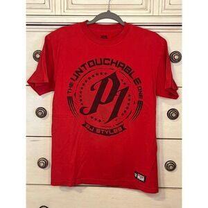 WWE AJ Styles The Untouchable One Red Graphic T-Shirt Mens Medium P1 Wrestling